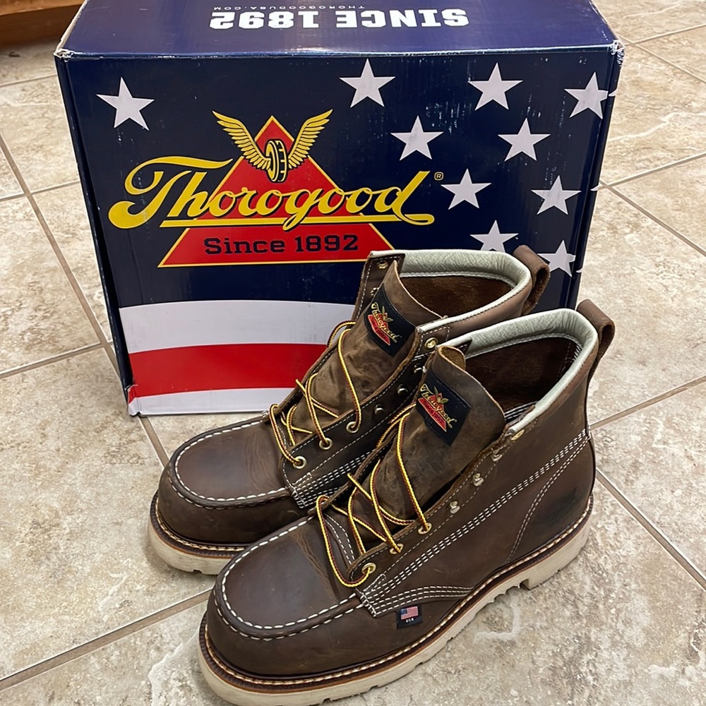 Thorogood 6” Steel Moc Toe Boots